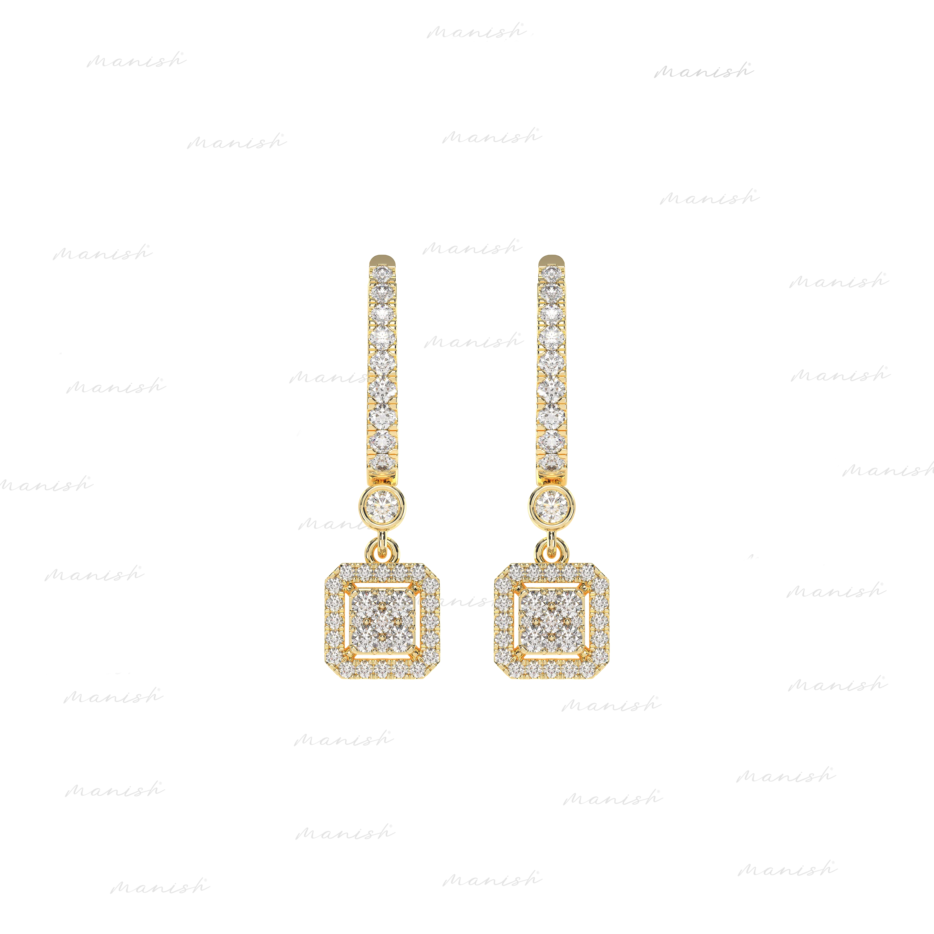 Diamond Dangle Earrings